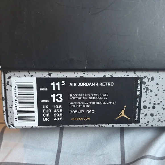 Jordan Black and Red Sneakers - Picture 2 of 12